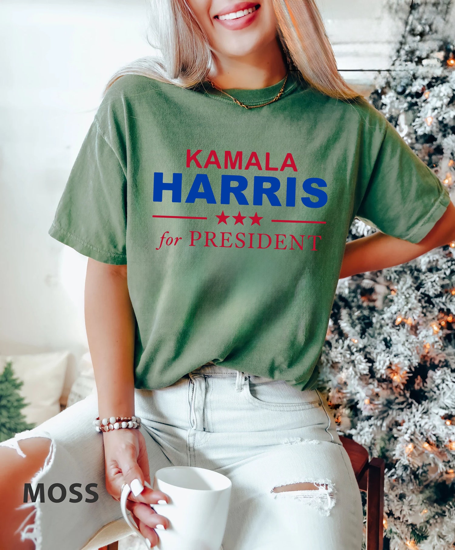 Kamala Harris 2024 President Shirt | Womens Power | Girl Power | Democrat Tee | Election 2024 image 3