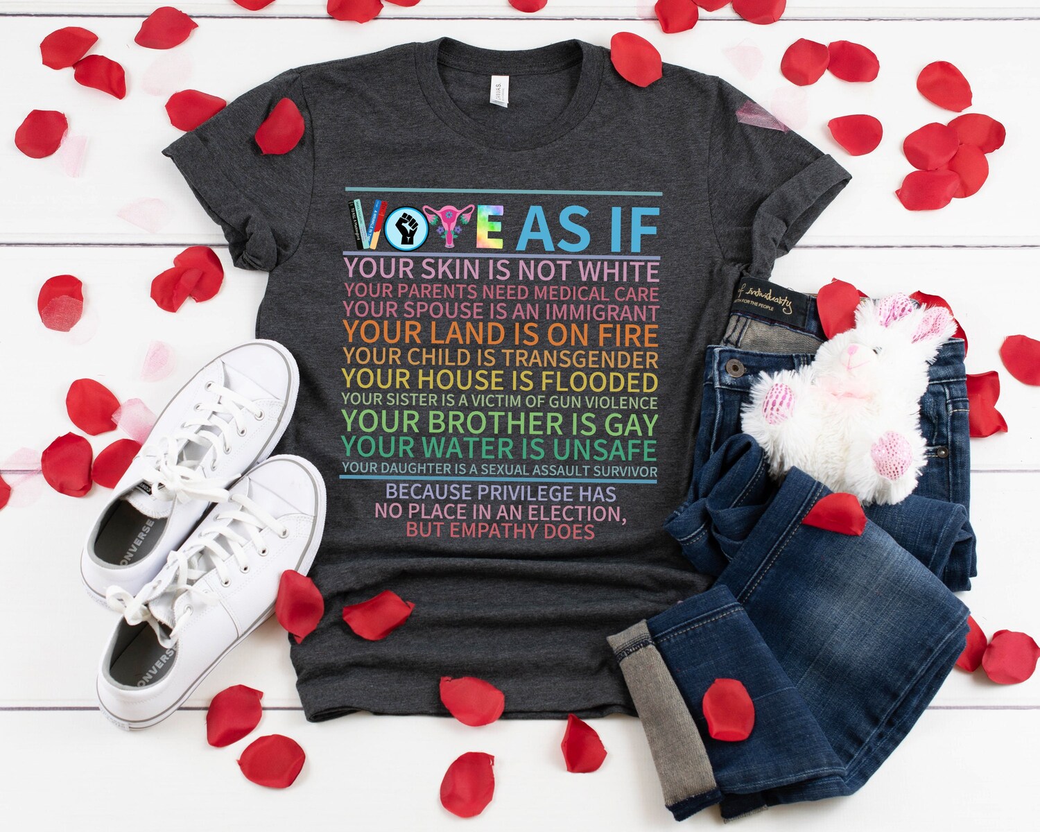 Vote As If Shirt Kamala Harris Voter Tee Equality Pro Choice T-Shirt Voting Gift Register Now image 1