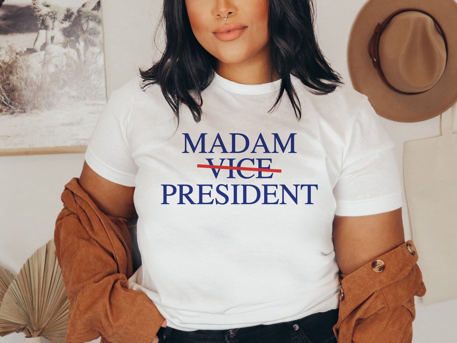 Kamala Harris 2024 Shirt | Madam President Tee | Kamala Rally T-Shirt | Democrat Gifts image 3