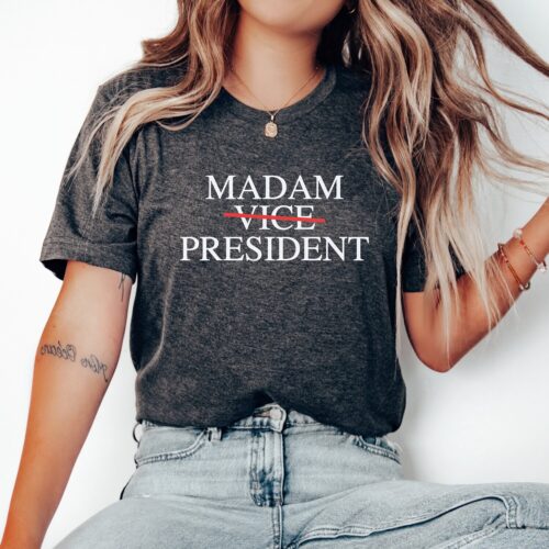 Kamala Harris 2024 Shirt | Madam President Tee | Kamala Rally T-Shirt | Democrat Gifts image 0