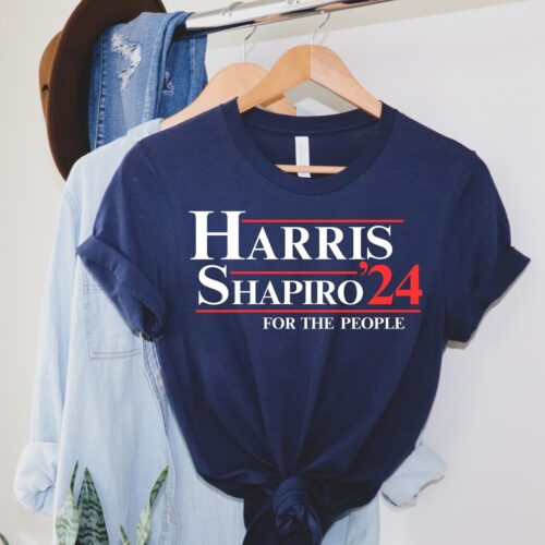 Harris Shapiro 2024 Shirt - Kamala Harris Josh Shapiro Election Tee Democratic Nominee Shirt image 0