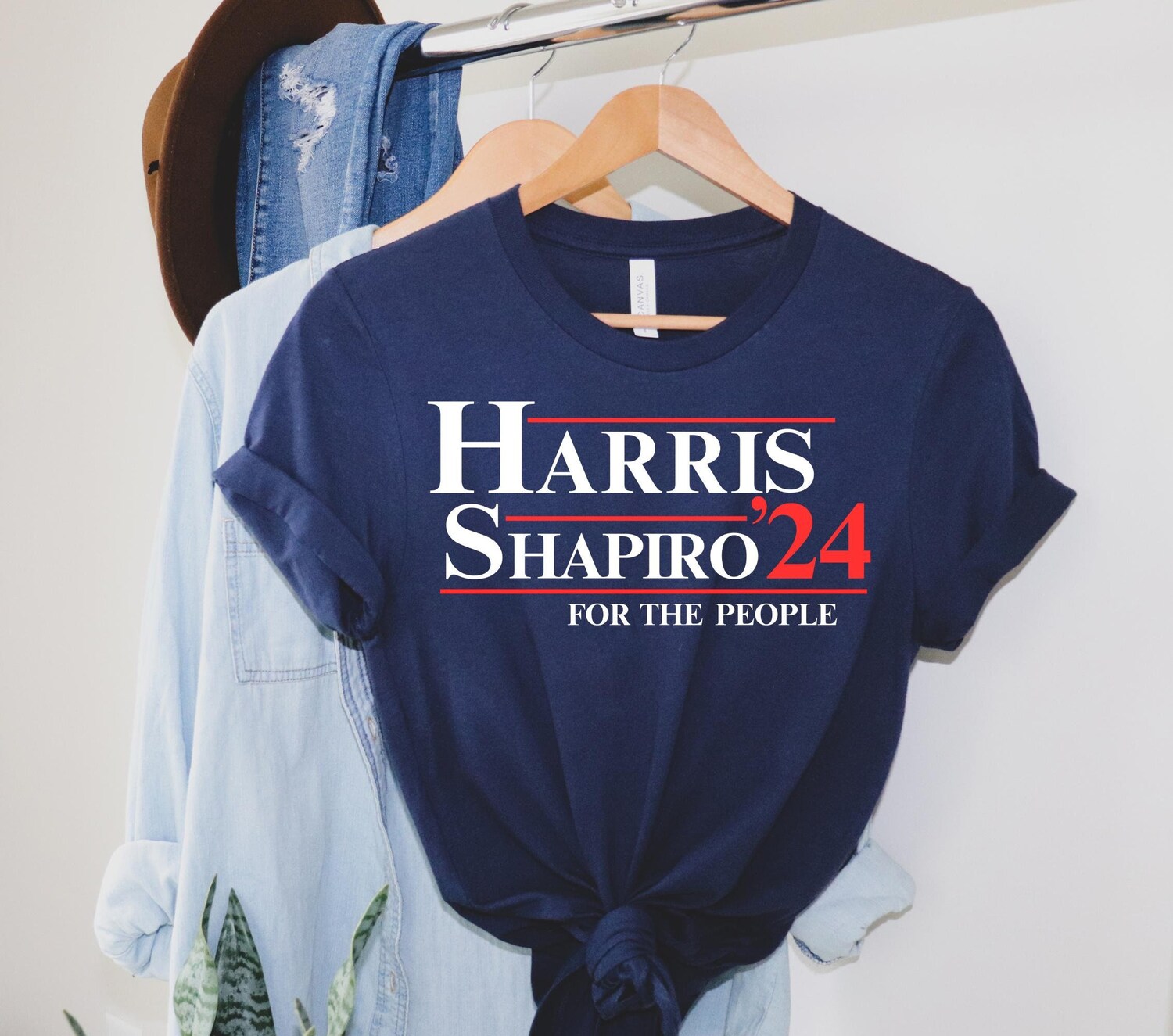 Harris Shapiro 2024 Shirt - Kamala Harris Josh Shapiro Election Tee Democratic Nominee Shirt image 0