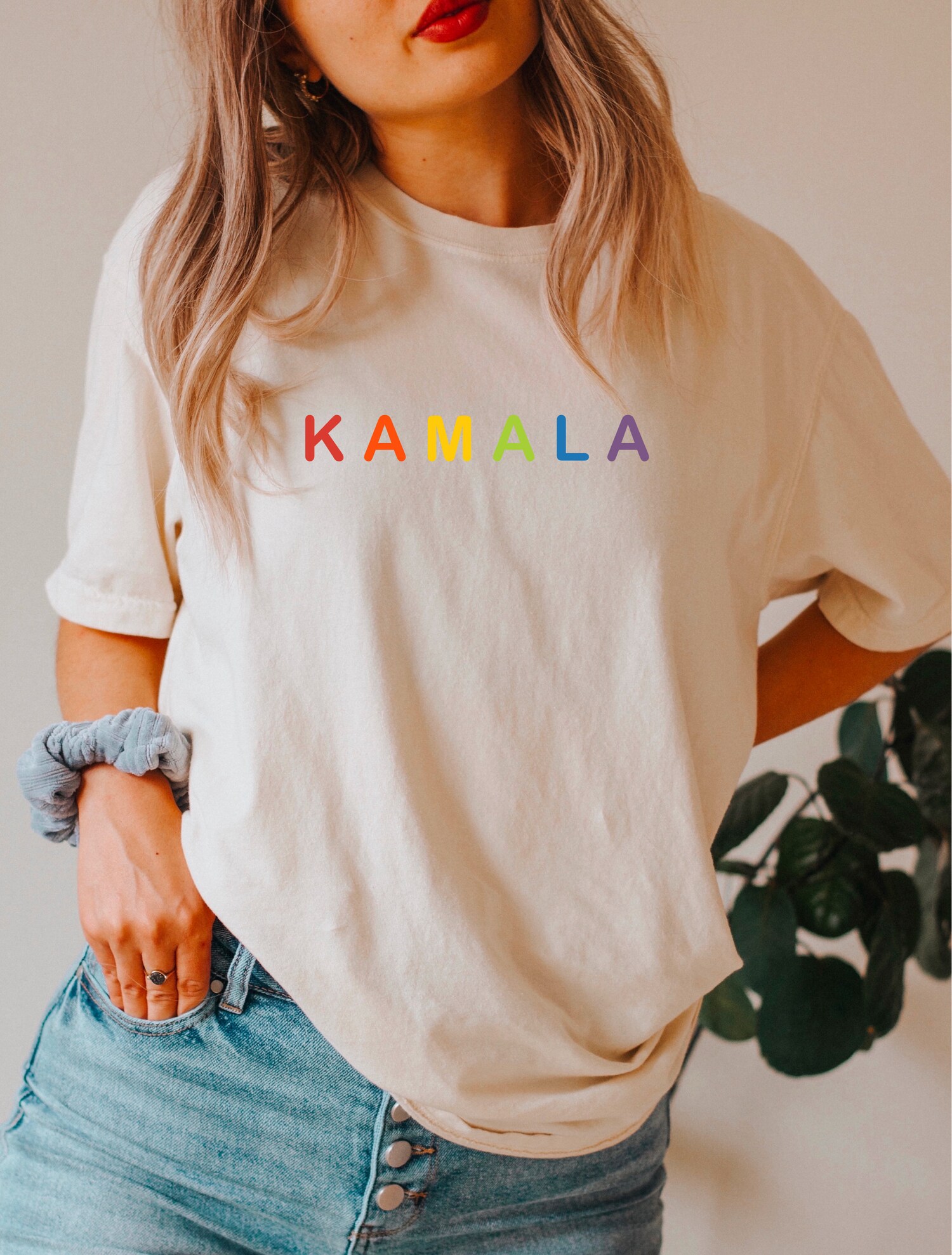 Kamala Harris 2024 Shirt - Rainbow Gay Pride LGBT Democrat Election Shirt for 2024 image 1