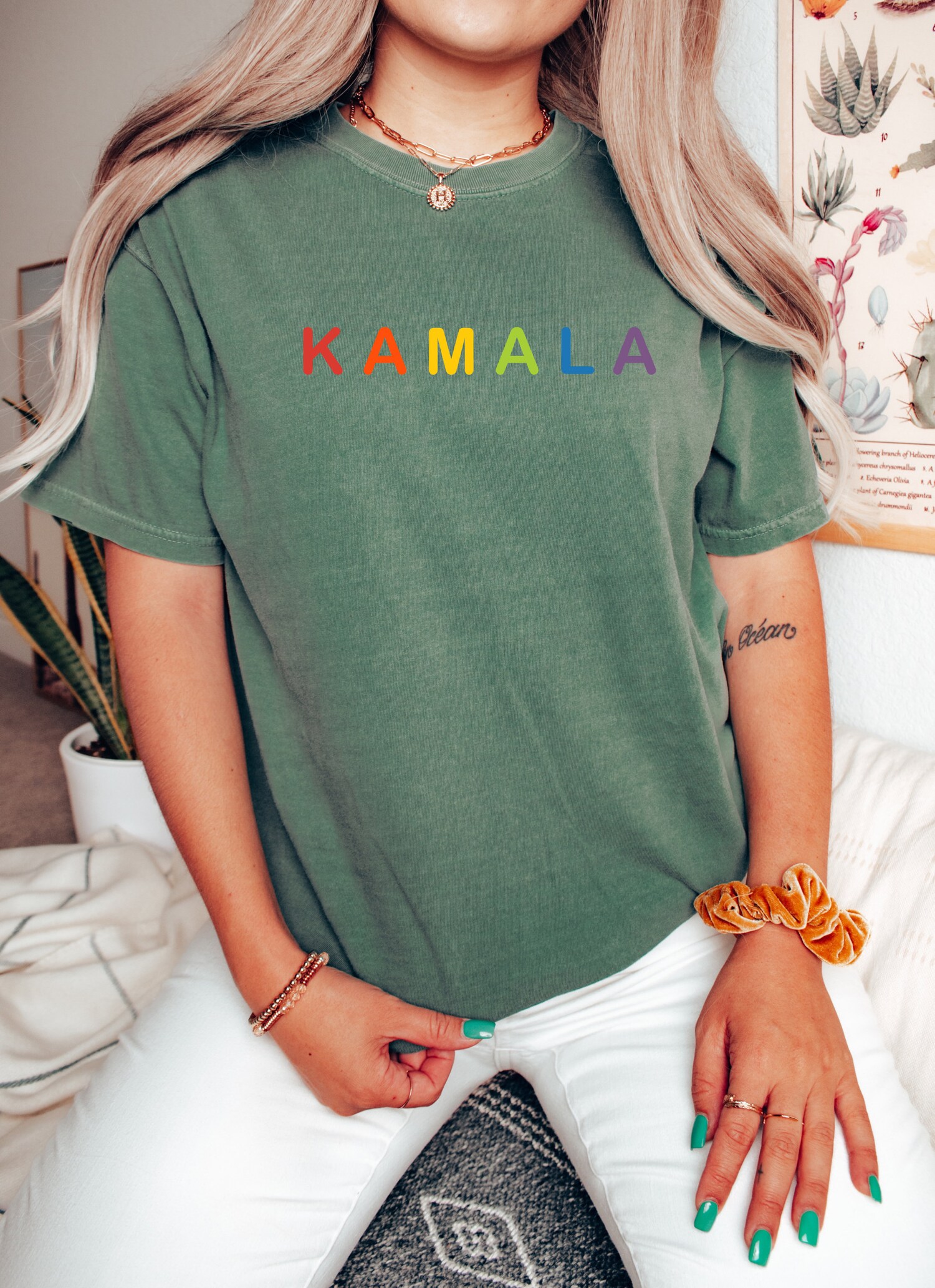 Kamala Harris 2024 Shirt - Rainbow Gay Pride LGBT Democrat Election Shirt for 2024 image 2