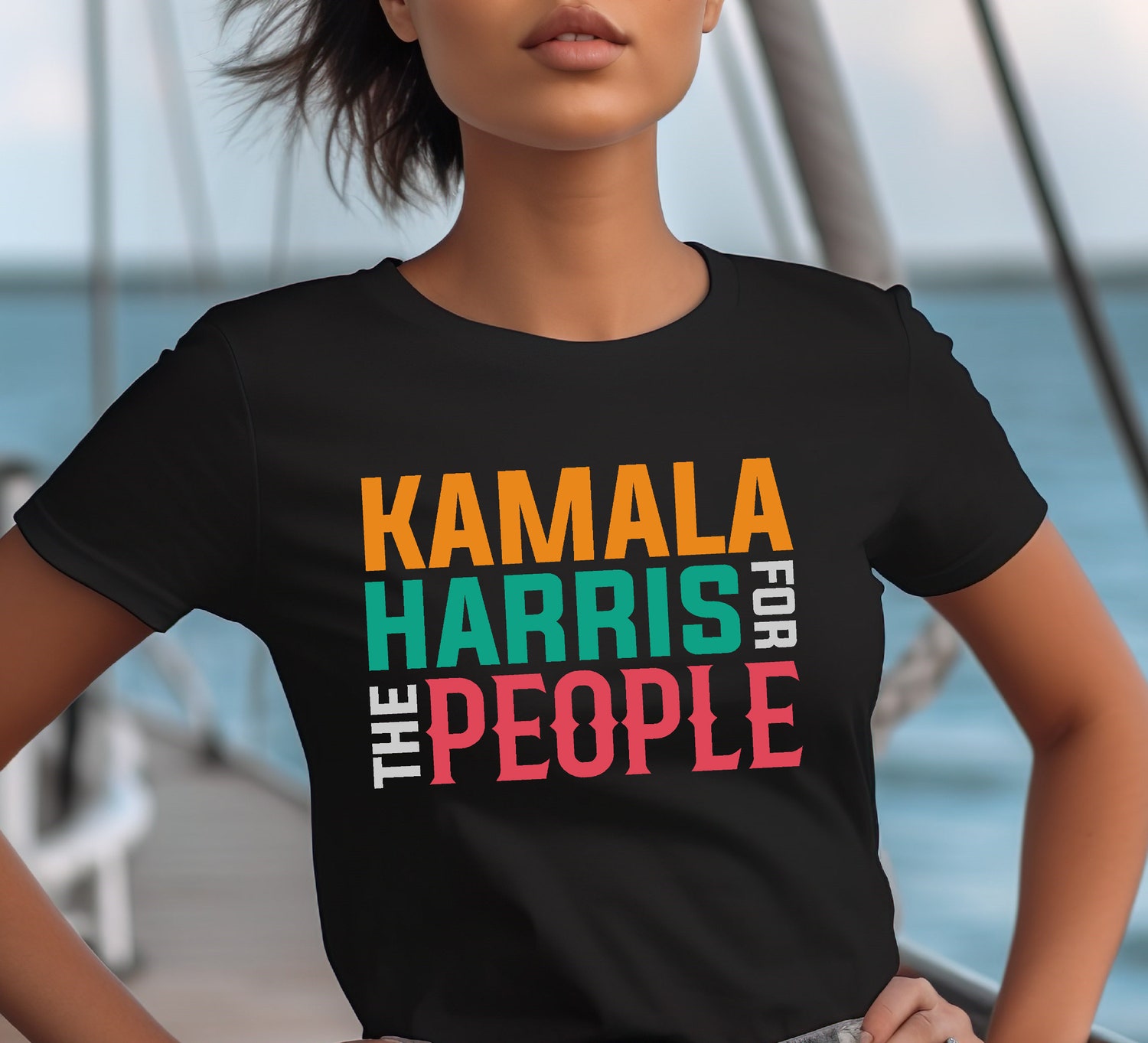 Kamala Harris For The People T-Shirt | 2024 Presidential Election Support Tee | Kamala Rally Shirt image 1