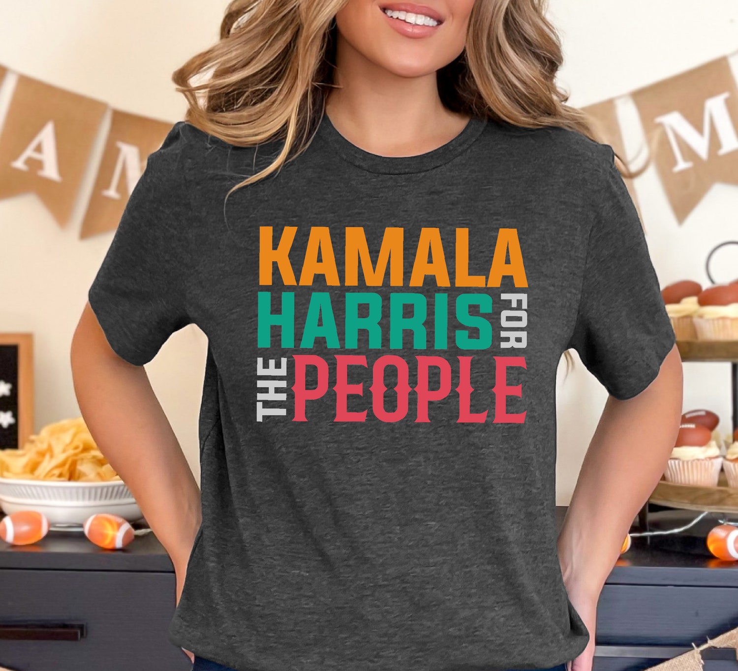 Kamala Harris For The People T-Shirt | 2024 Presidential Election Support Tee | Kamala Rally Shirt image 0