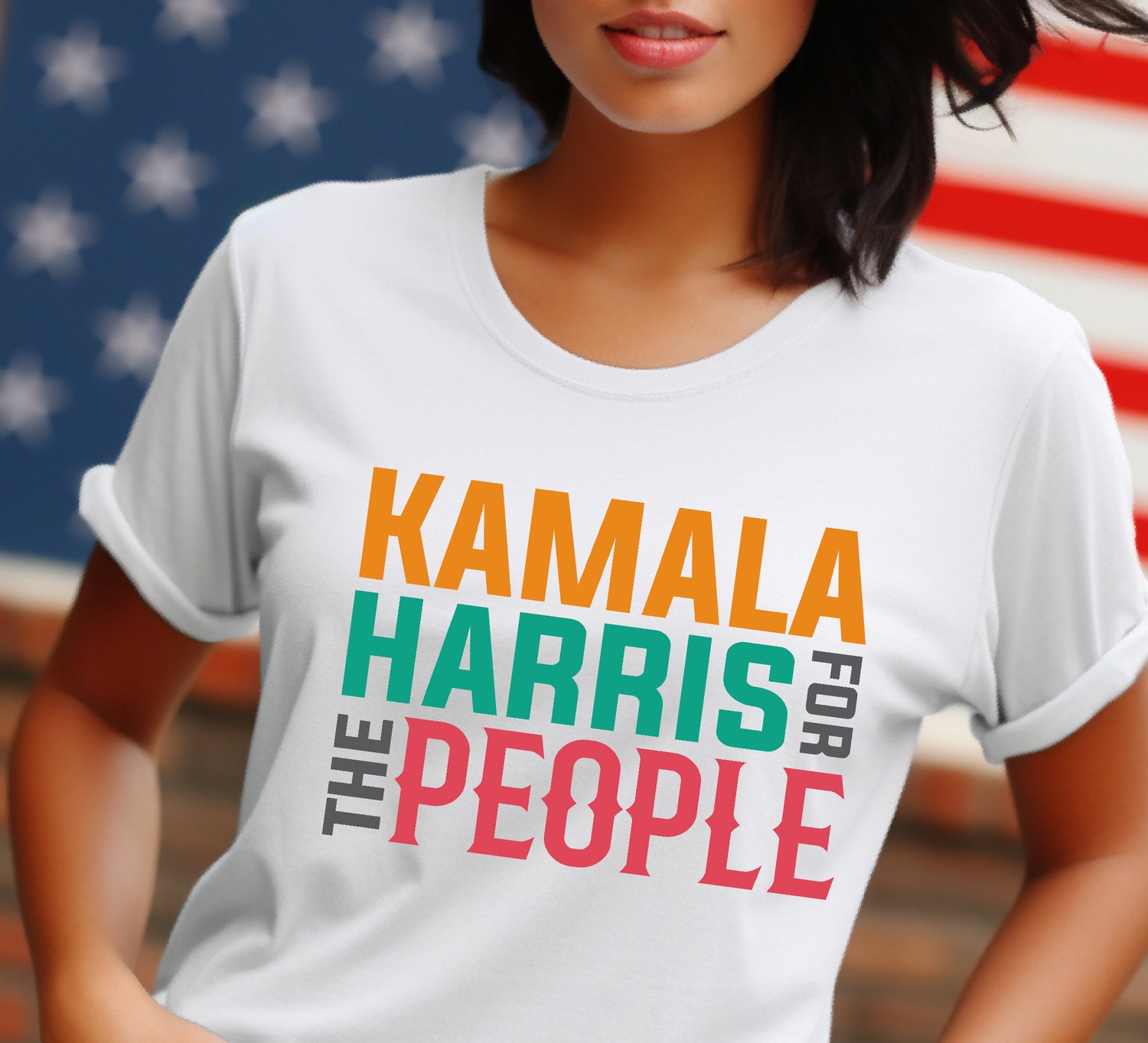 Kamala Harris For The People T-Shirt | 2024 Presidential Election Support Tee | Kamala Rally Shirt image 7