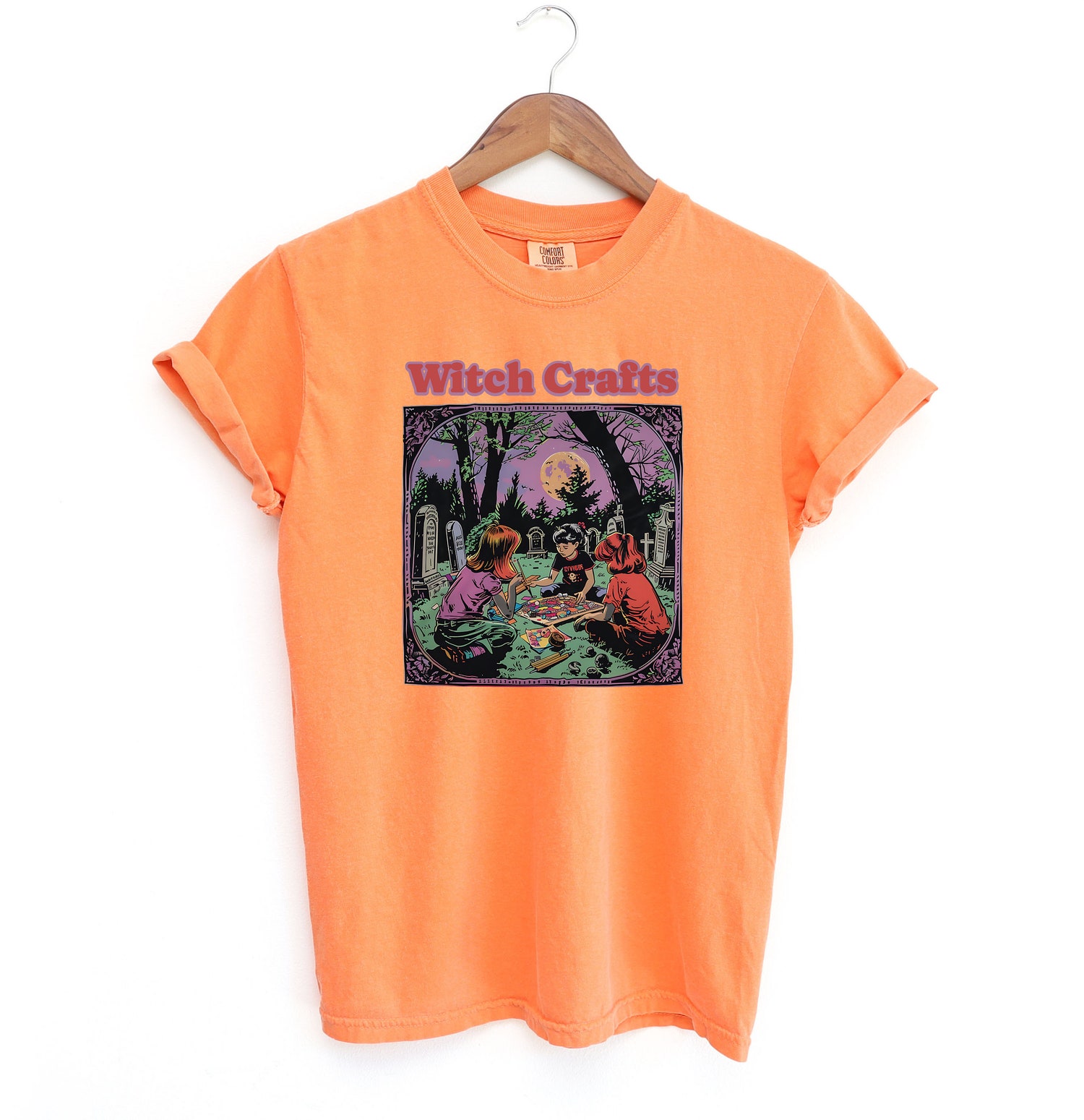 Vintage 90s Witch Crafts Shirt | Retro Halloween Cute Witch Tee | Spooky Season T-Shirt image 3