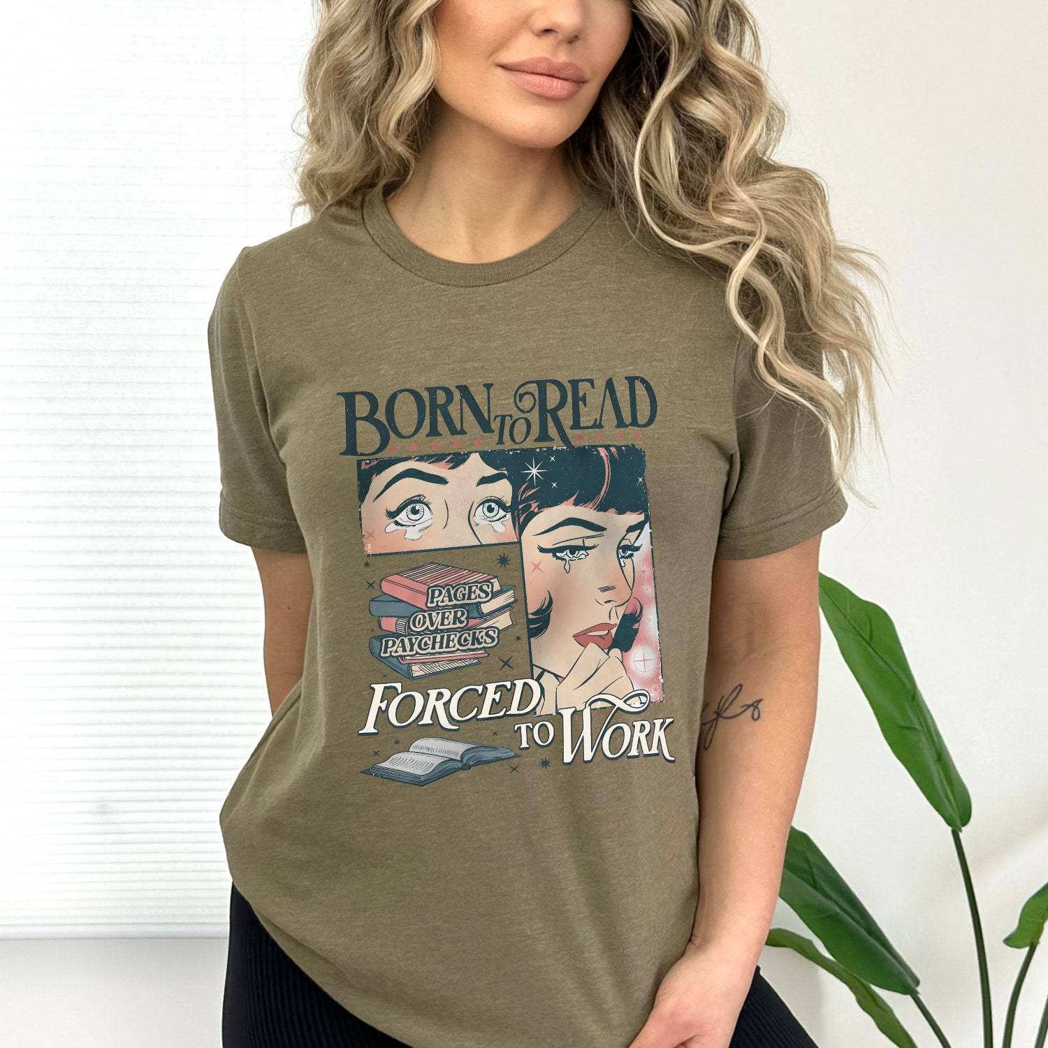 Born To Read Bookish Shirt Funny Reader Gift Book Lover Spicy Dark Romance Smut Tee image 1