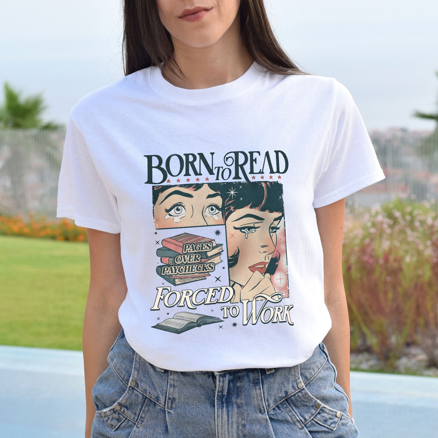 Born To Read Bookish Shirt Funny Reader Gift Book Lover Spicy Dark Romance Smut Tee image 2