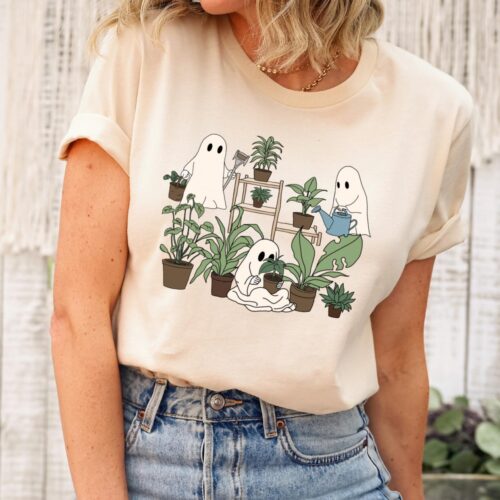 Ghost Plant Lady Shirt - Halloween Plant Sweatshirt for Plant Lovers - Perfect Halloween Gift image 0