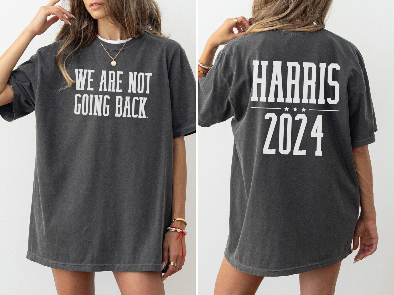 We Are Not Going Back Shirt Harris 2024 Election Tee image 2