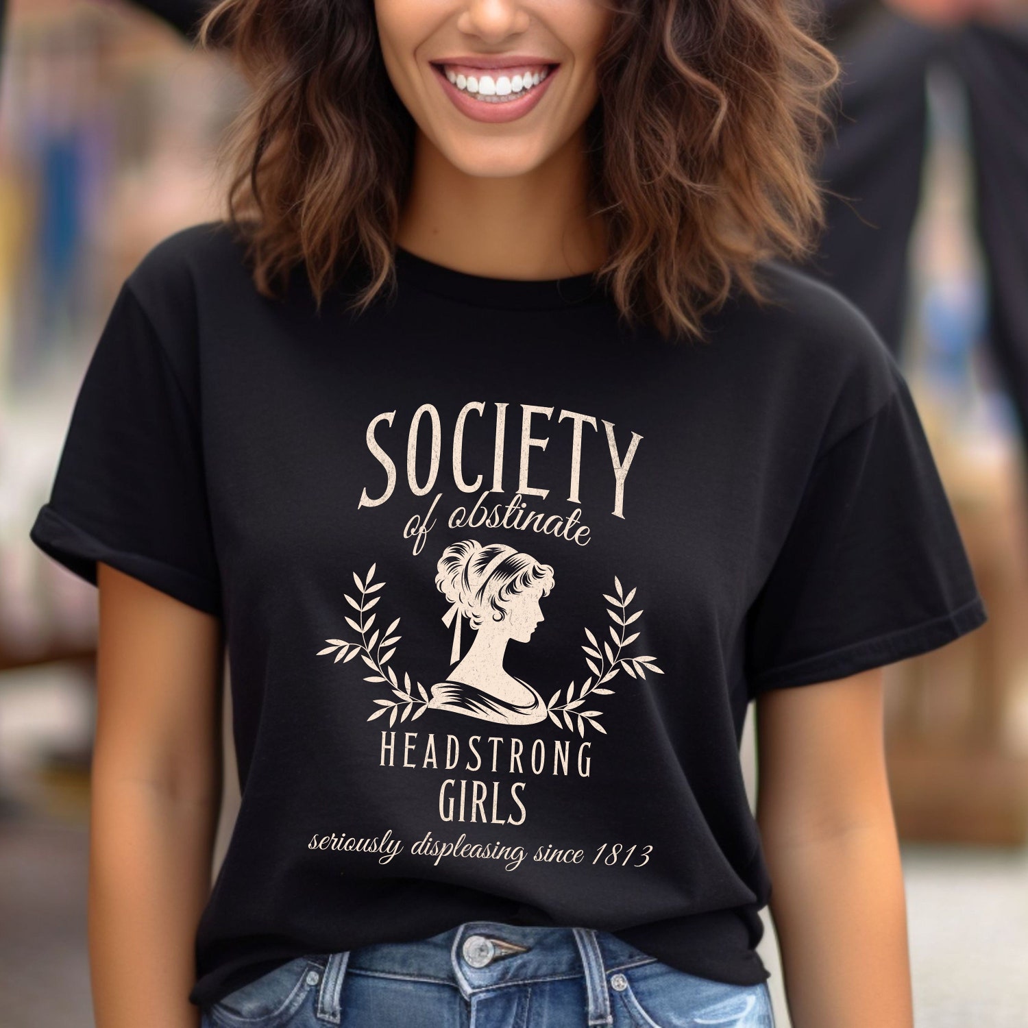 Society Of Obstinate Headstrong Girls Shirt Jane Austen Pride And Prejudice Feminist Tee image 2