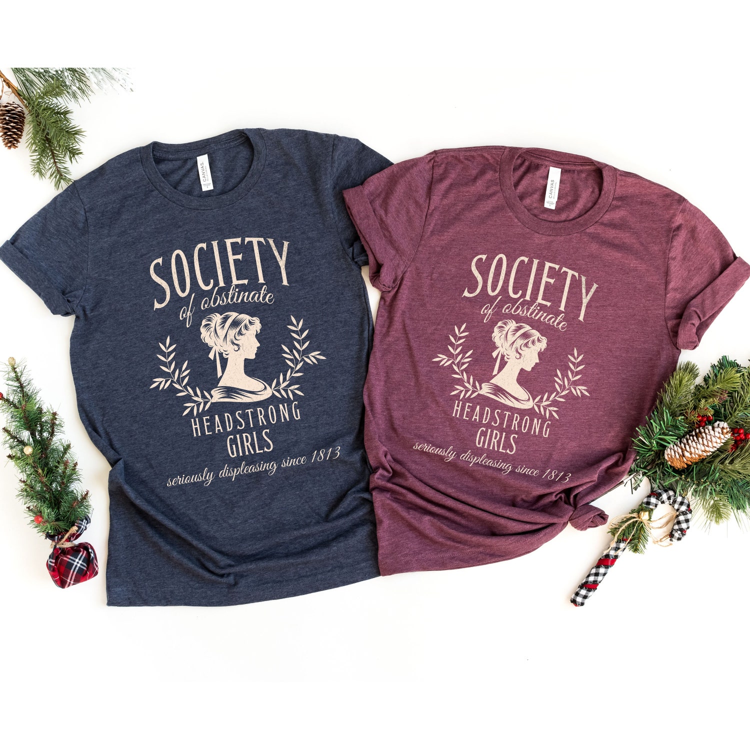 Society Of Obstinate Headstrong Girls Shirt Jane Austen Pride And Prejudice Feminist Tee image 3