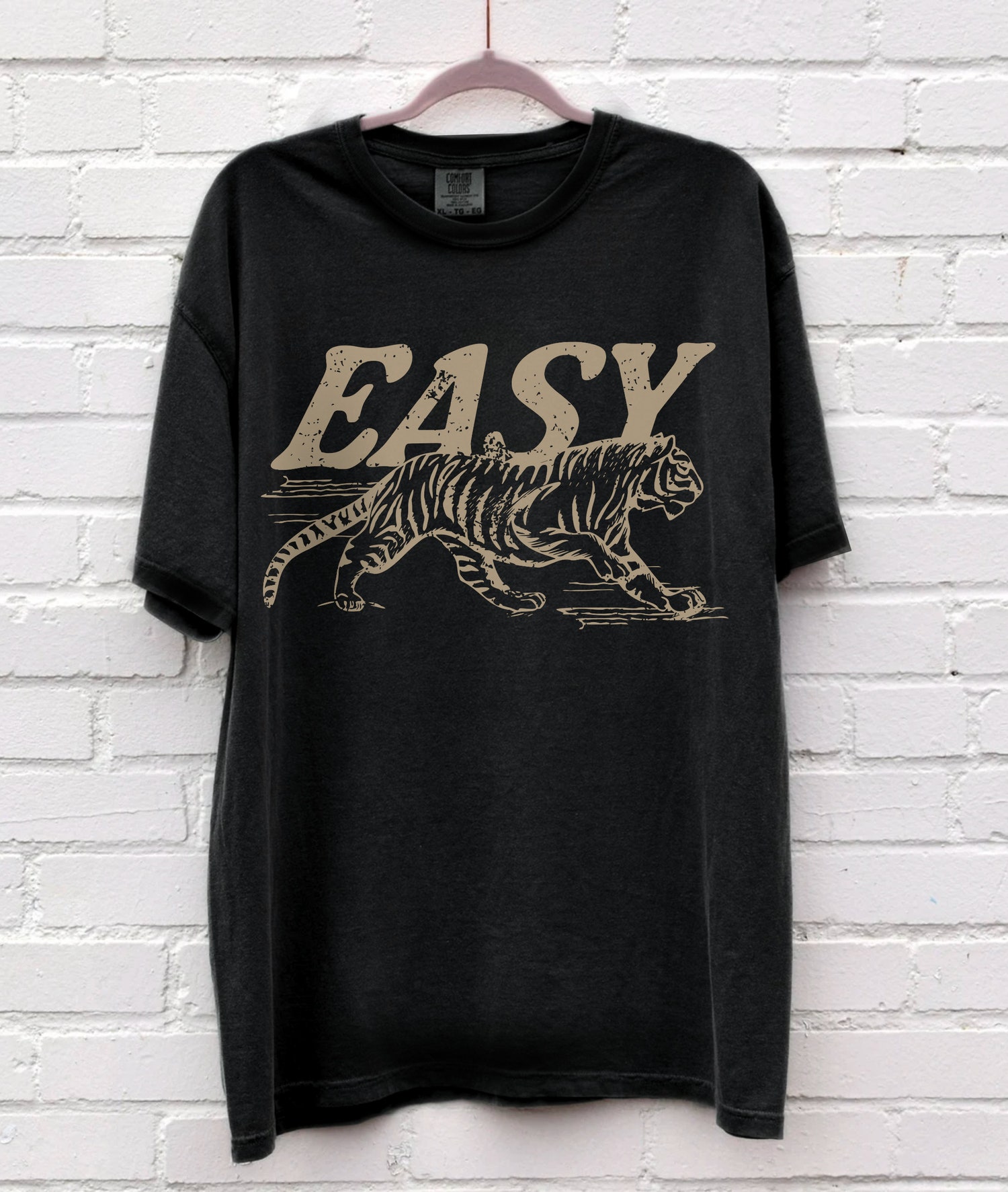 Unisex Easy Tiger Tee - Vintage Shirt - Retro Festival Oversized Boho Clothing image 4