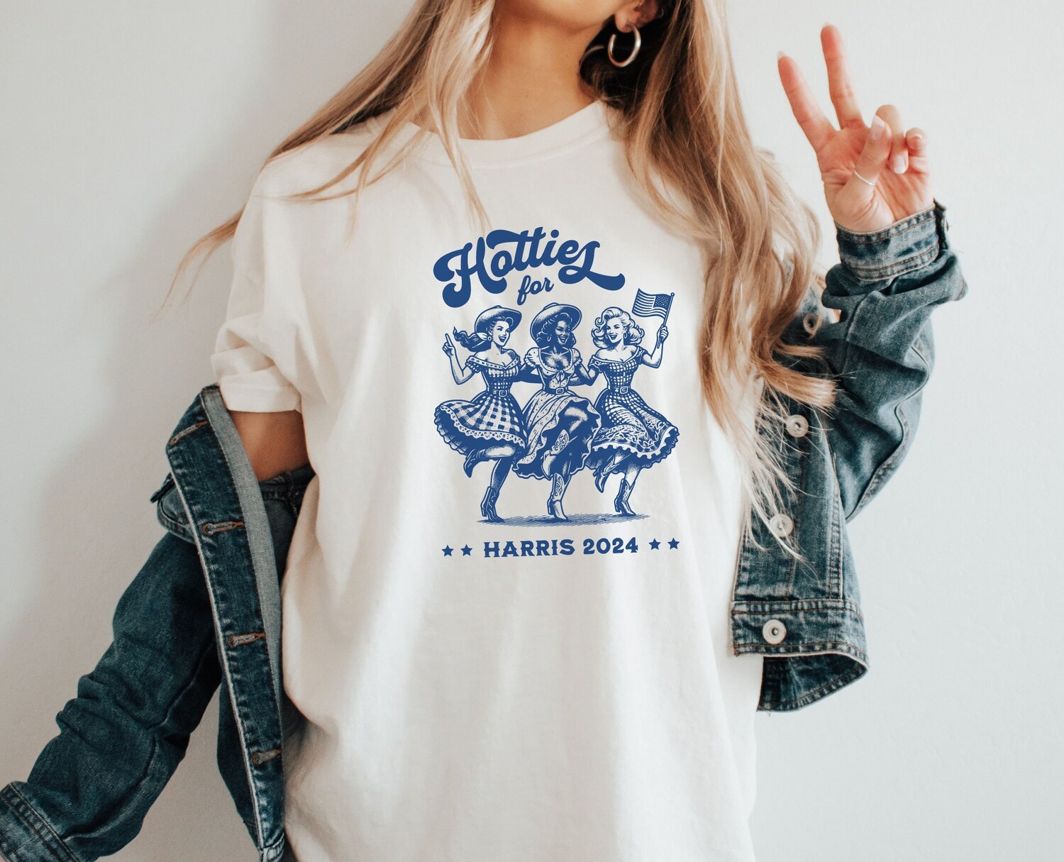 Kamala Harris 2024 Retro Hotties Shirt Democrat Election T-shirt Stop Project 2025 image 0
