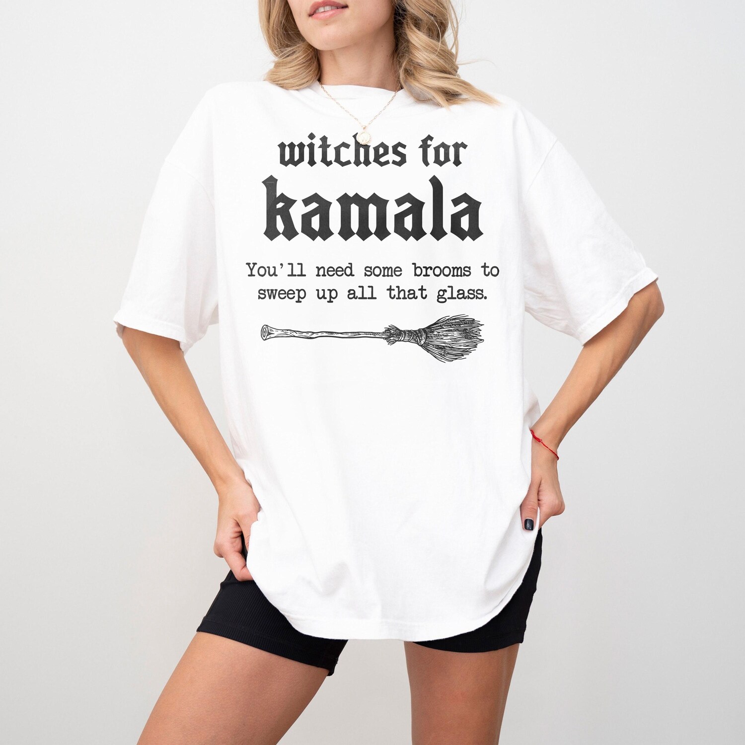 Kamala Harris Halloween Witch Shirt | Witches for Kamala 2024 Election Feminist Gothic Tee image 2