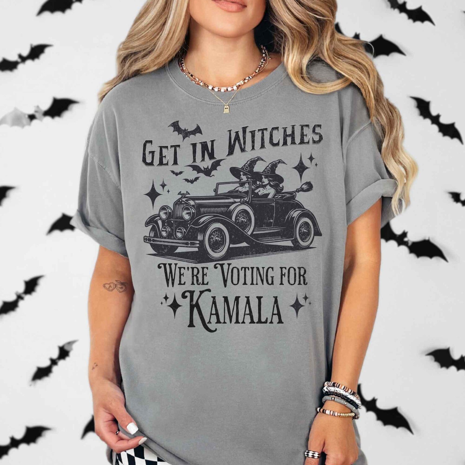 Kamala Harris Halloween Election Shirt - Get in Witches We're Voting - Comfort Colors T-Shirt image 2