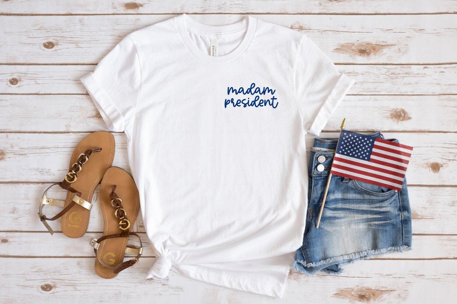 Kamala Harris 2024 Shirt | Pocket Madam President T-Shirt | Minimalist Election Campaign Tee image 0