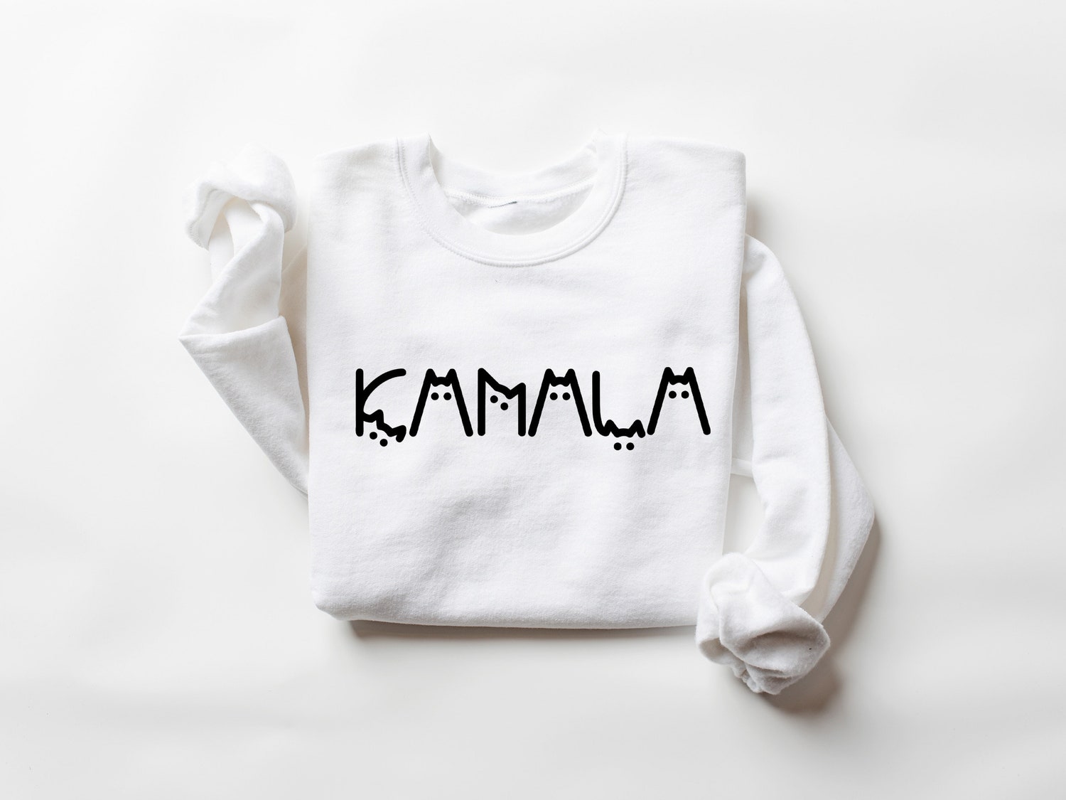 Kamala Harris 2024 Cat Shirt - Cute Childless Cat Ladies Tee - Comfort Cats For Kamala T-Shirt image 3