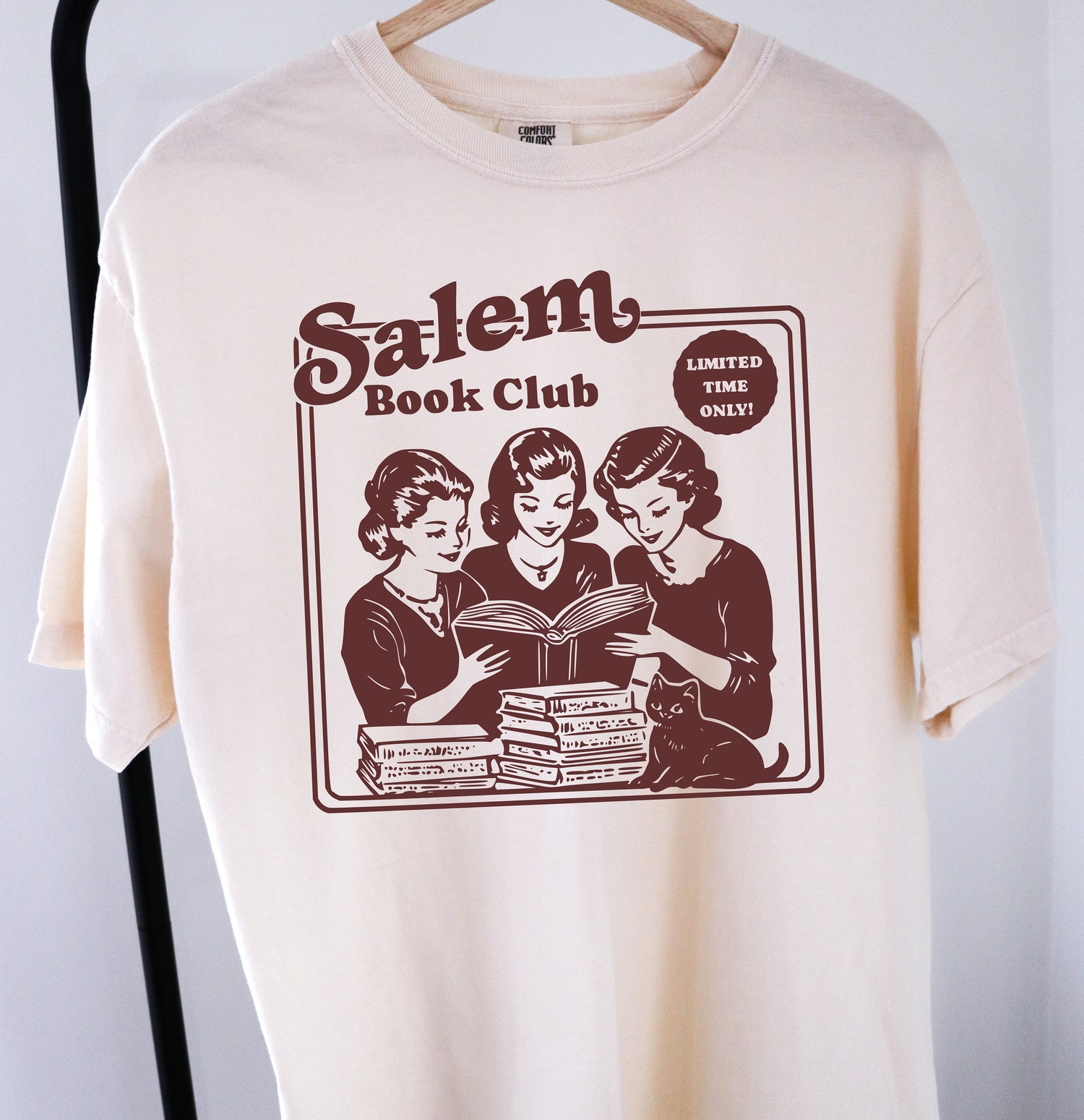 Retro Salem Book Club Shirt | Bookish Halloween Tee | Salem Witches Shirt | Spooky Reader Gift image 4