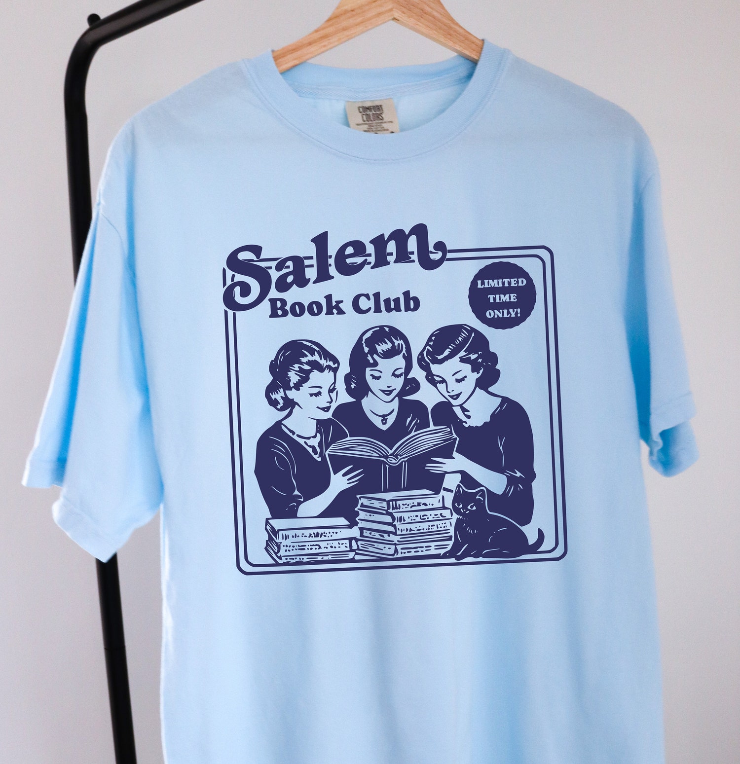 Retro Salem Book Club Shirt | Bookish Halloween Tee | Salem Witches Shirt | Spooky Reader Gift image 3