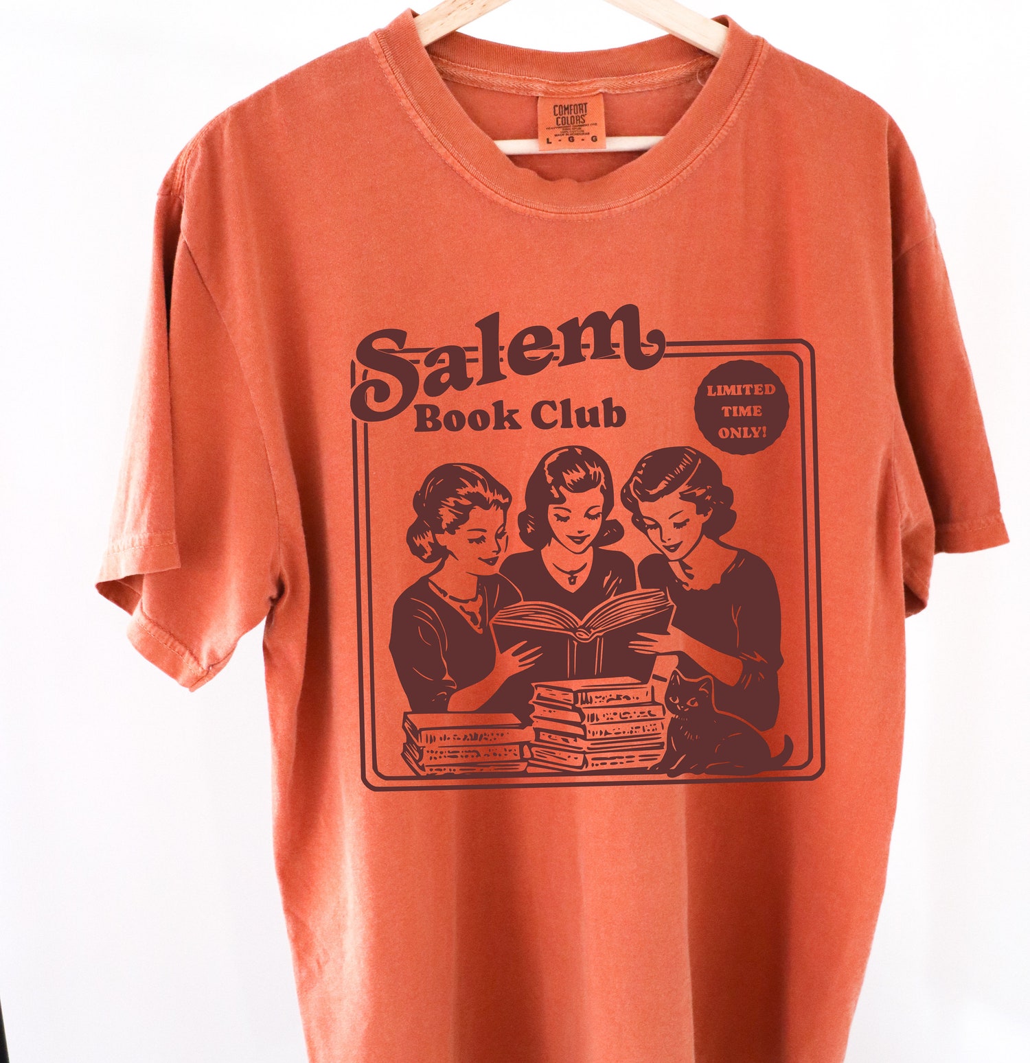 Retro Salem Book Club Shirt | Bookish Halloween Tee | Salem Witches Shirt | Spooky Reader Gift image 1