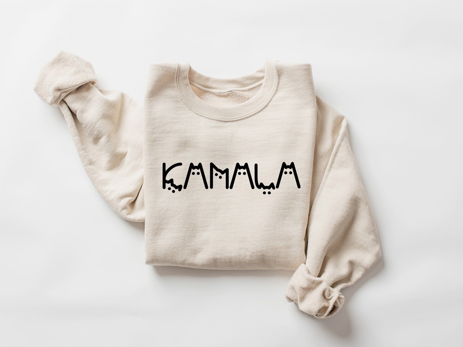 Kamala Harris 2024 Cat Shirt - Cute Childless Cat Ladies Tee - Comfort Cats For Kamala T-Shirt image 0