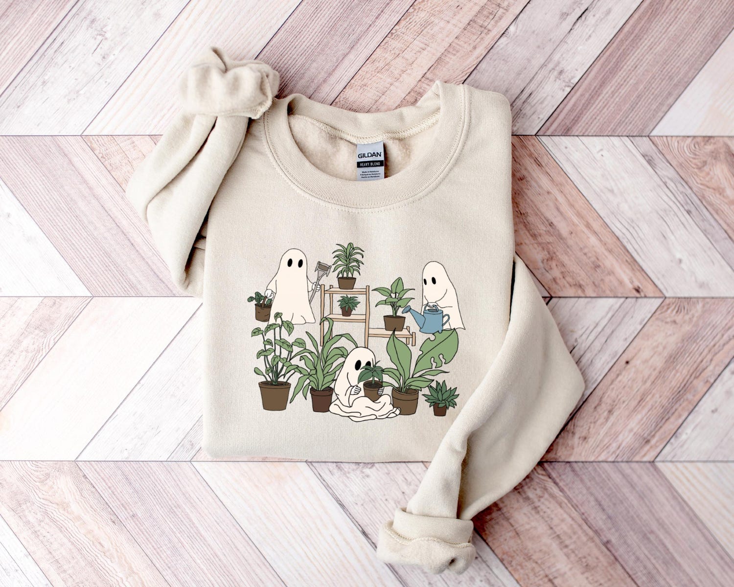 Ghost Plant Lady Shirt - Halloween Plant Sweatshirt for Plant Lovers - Perfect Halloween Gift image 3