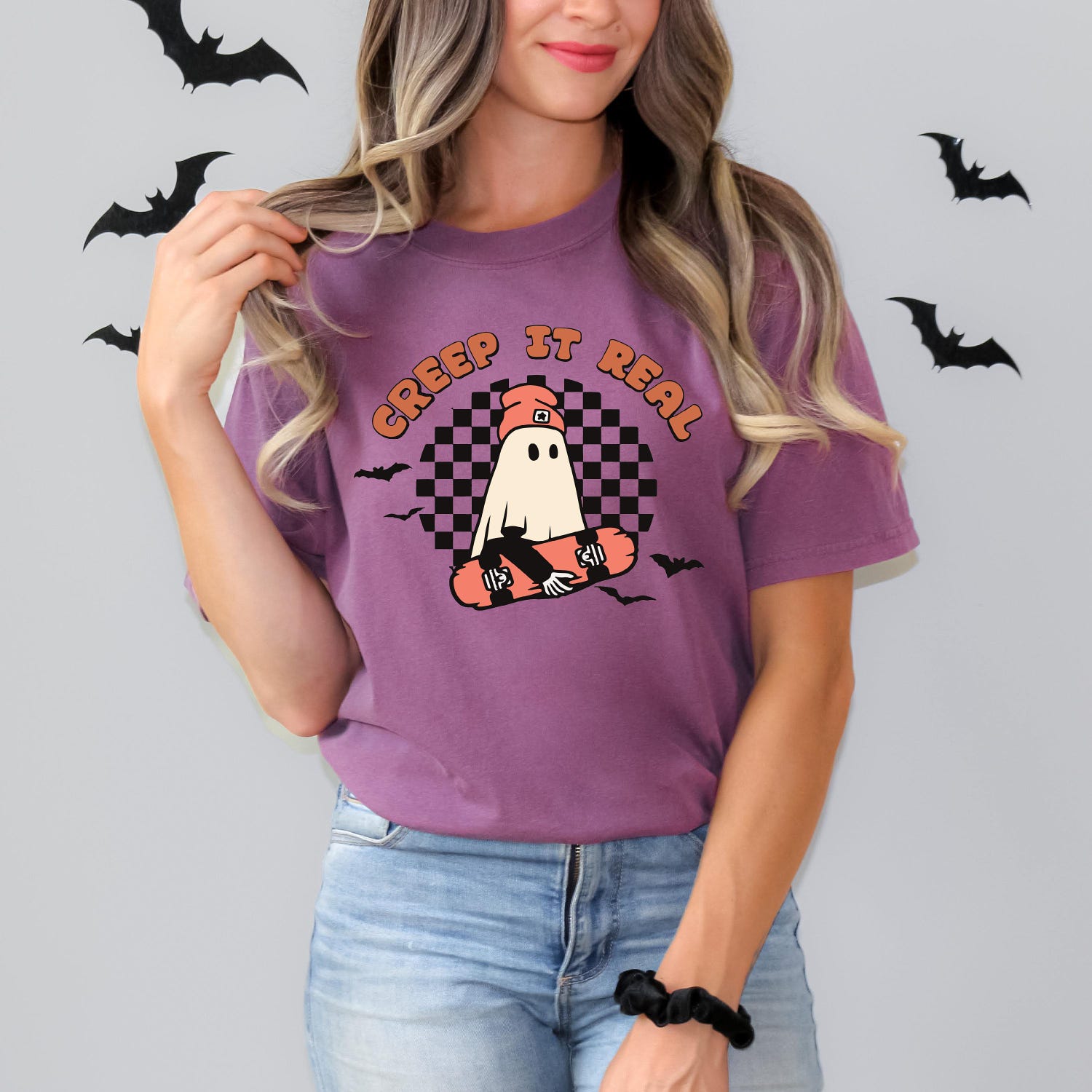 Vintage Retro Halloween Shirt - Creep it Real Ghost Tee for Women - Fall Shirt image 7