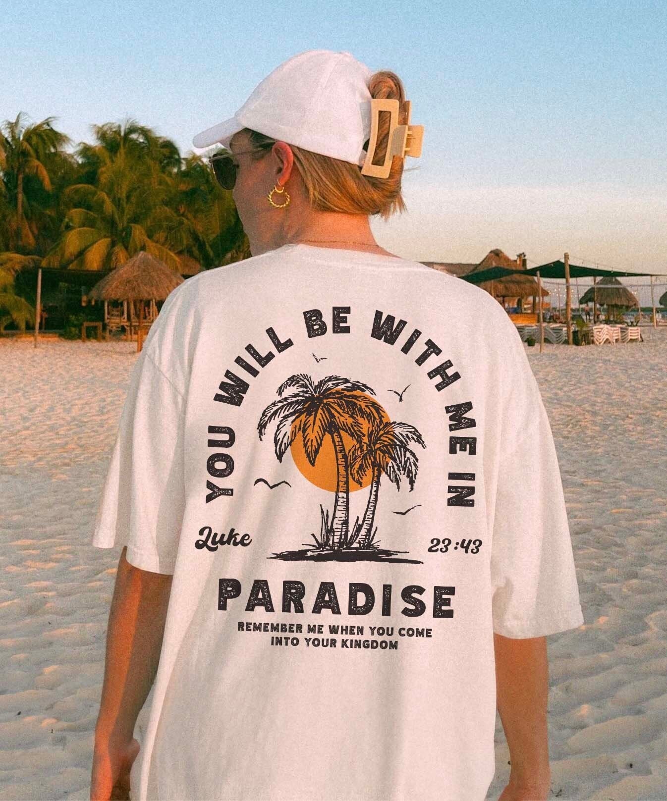 Christian Palm Tree Beachy Shirt | Comfort Colors | Ocean Inspired Tropical Christian Tee image 0