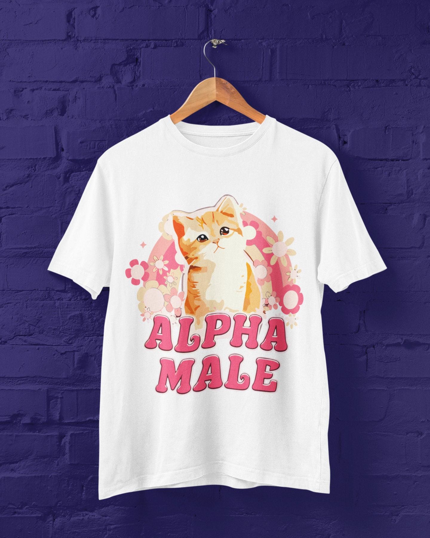 Alpha Male Funny Meme Cat T-Shirt | Humorous Cat Meme Tee | Perfect Gift for Cat Lovers image 2