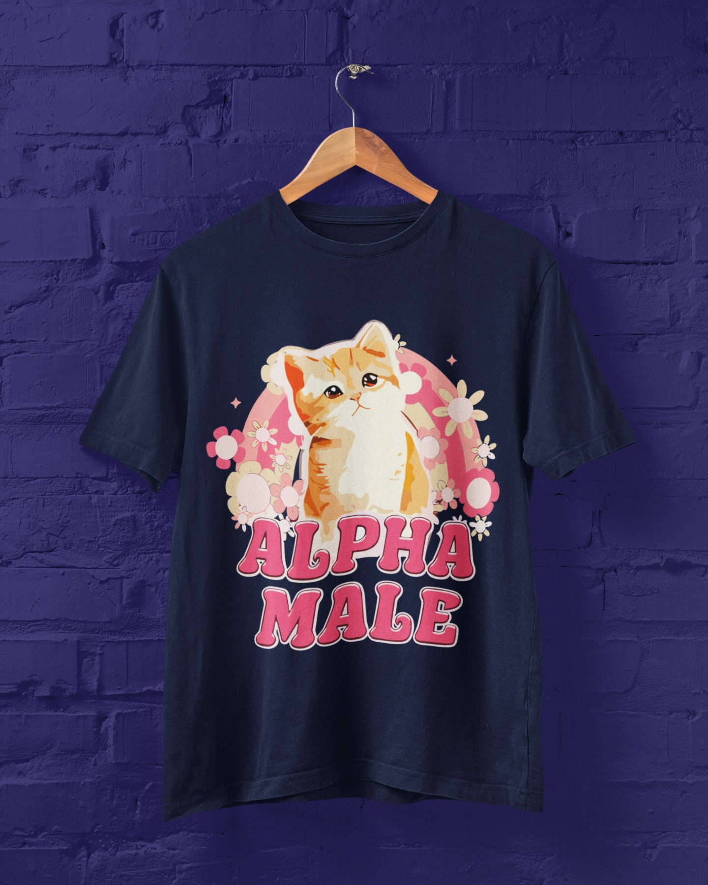 Alpha Male Funny Meme Cat T-Shirt | Humorous Cat Meme Tee | Perfect Gift for Cat Lovers image 0