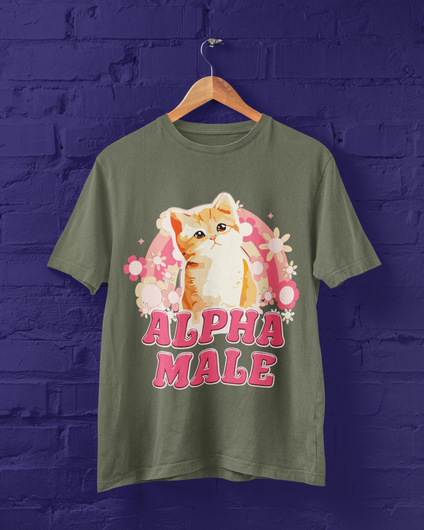 Alpha Male Funny Meme Cat T-Shirt | Humorous Cat Meme Tee | Perfect Gift for Cat Lovers image 4