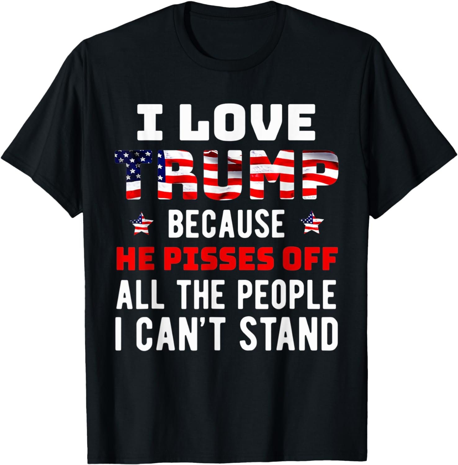 I Love Trump T-Shirt Patriotic 4th of July Apparel 47th President Support Tee image 1