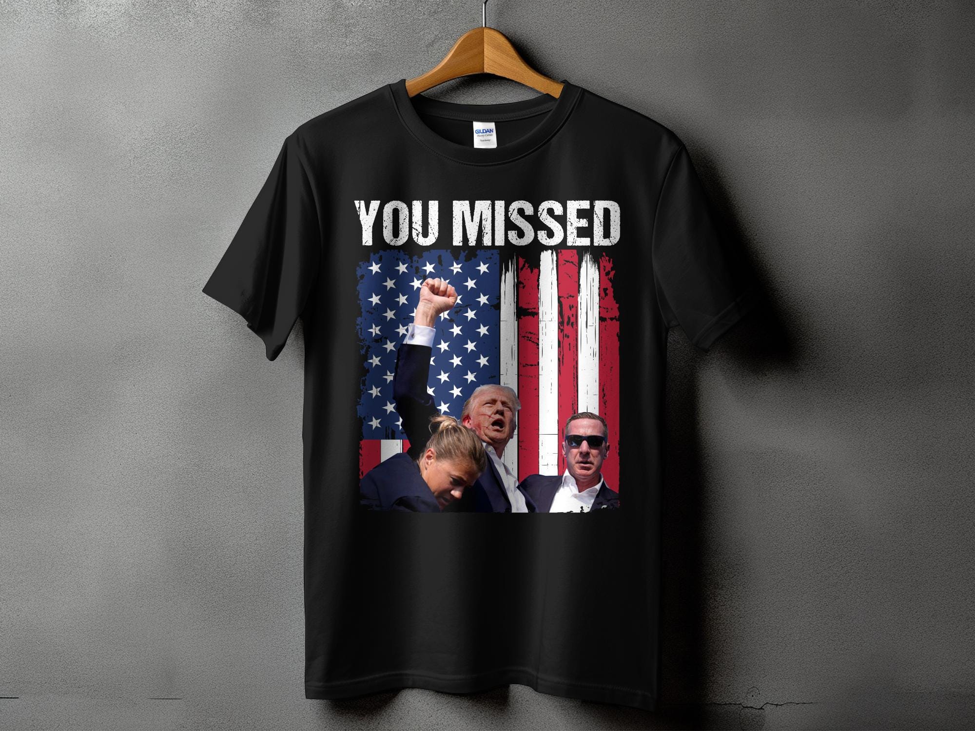 Trump 2024 T-Shirt - President Trump Assassination Attempt Shirt - Trump Fight Tee image 5