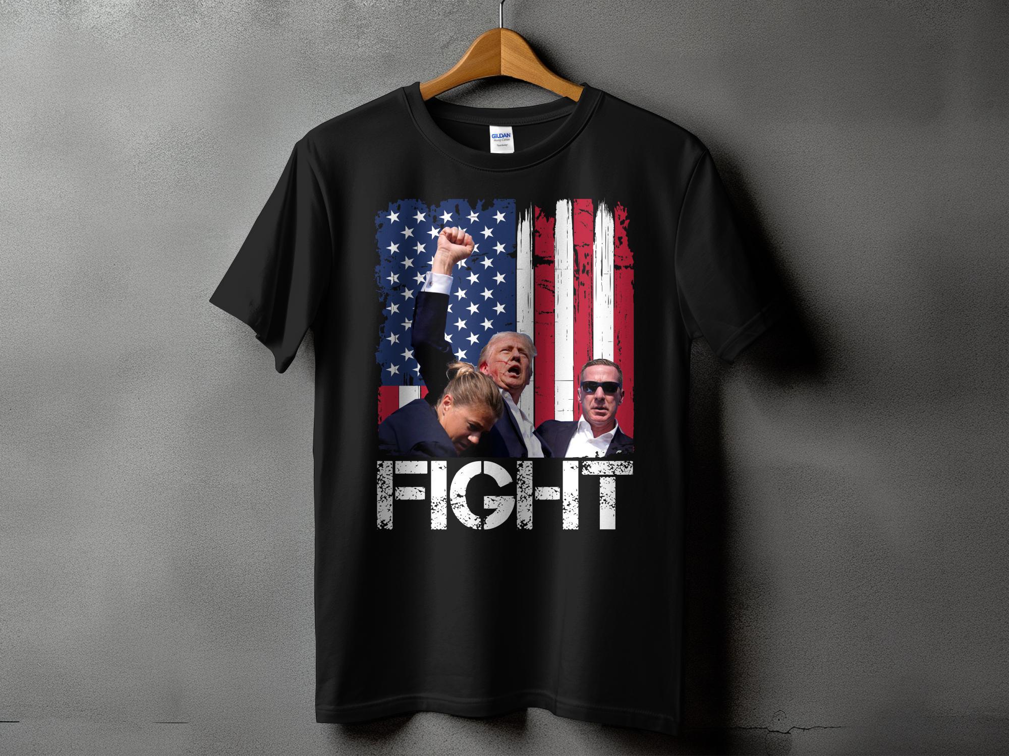 President Trump Assassination Attempt Shirt Trump 2024 Fight T-Shirt Political Graphic Tee image 5