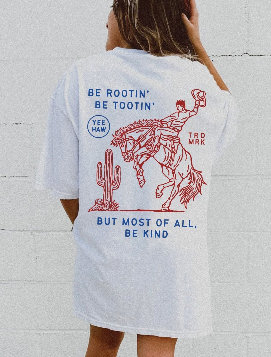 Be Kind Cowboy Shirt Unisex Retro Western T-Shirt Horseback Desert Boho Hippie Clothing image 2