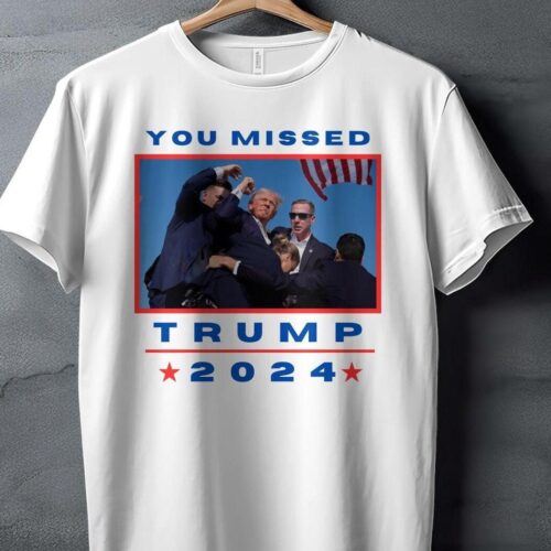 Trump 2024 T-Shirt Political Graphic Tee Election Season Apparel Patriotic Campaign Shirt image 0