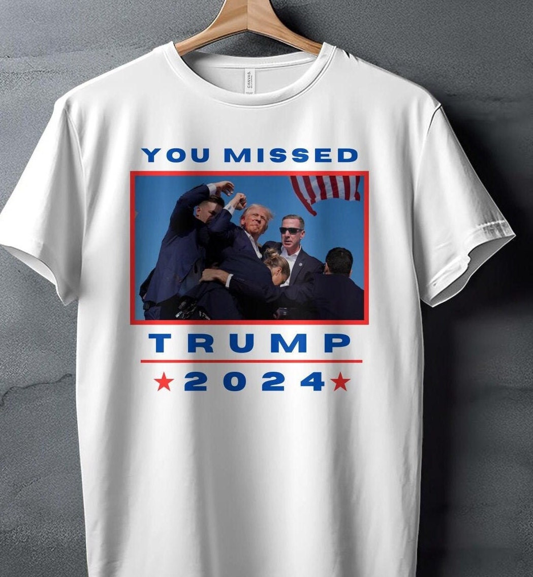Trump 2024 T-Shirt Political Graphic Tee Election Season Apparel Patriotic Campaign Shirt image 0