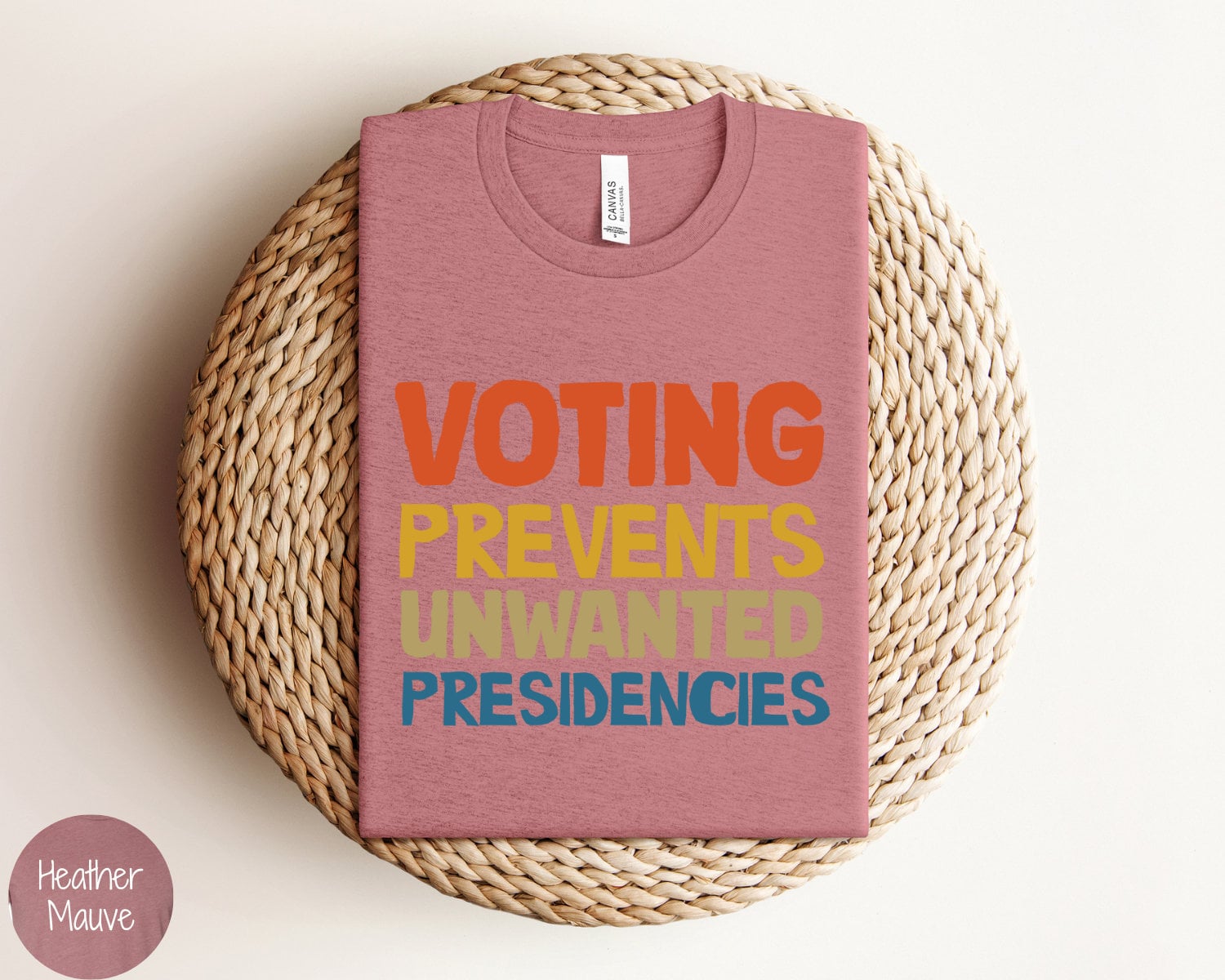 Voting Prevents Unwanted Presidencies T-Shirt 2024 Election Kamala Harris Trump Shirt image 3