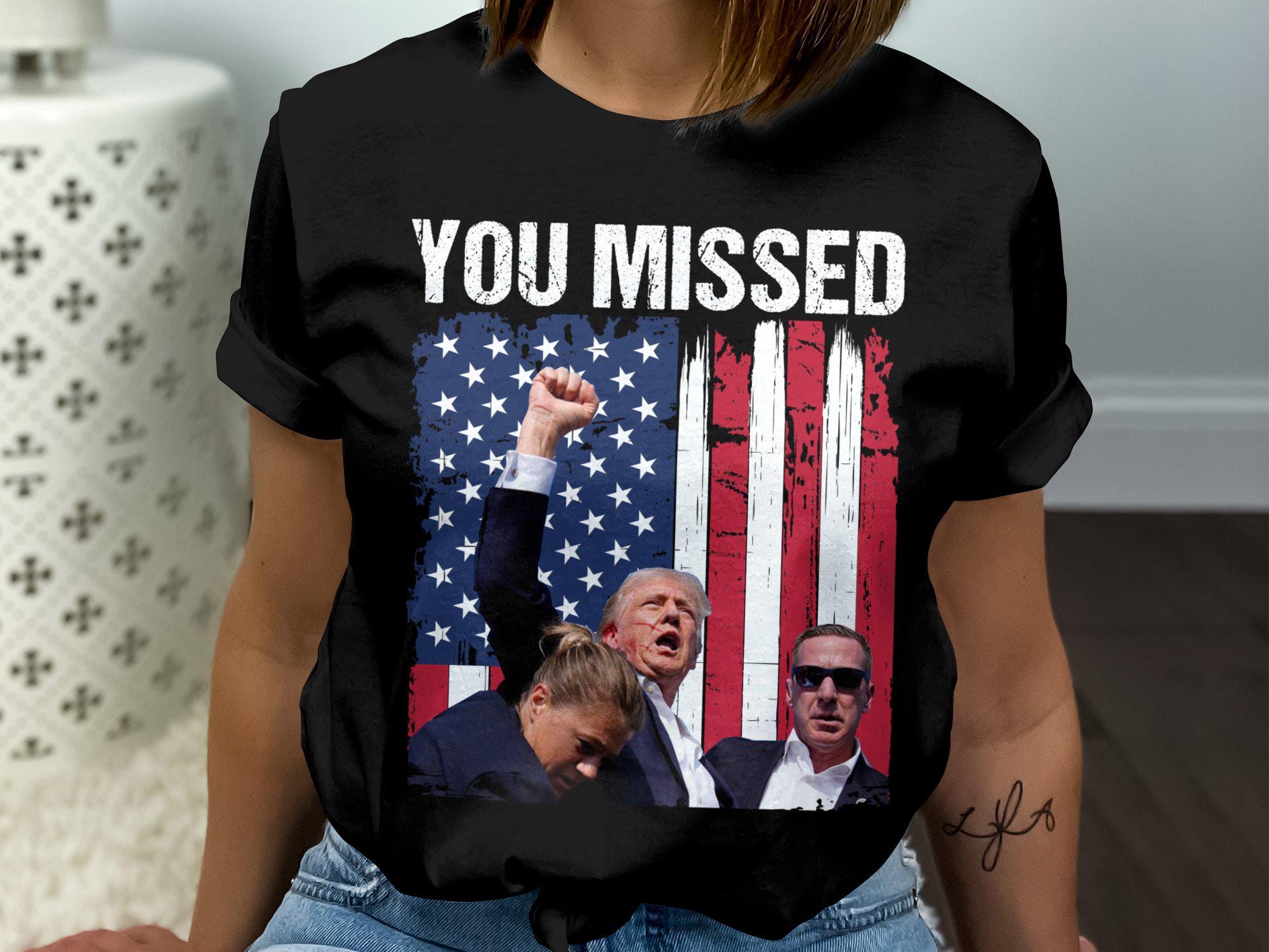 Trump 2024 T-Shirt - President Trump Assassination Attempt Shirt - Trump Fight Tee image 2