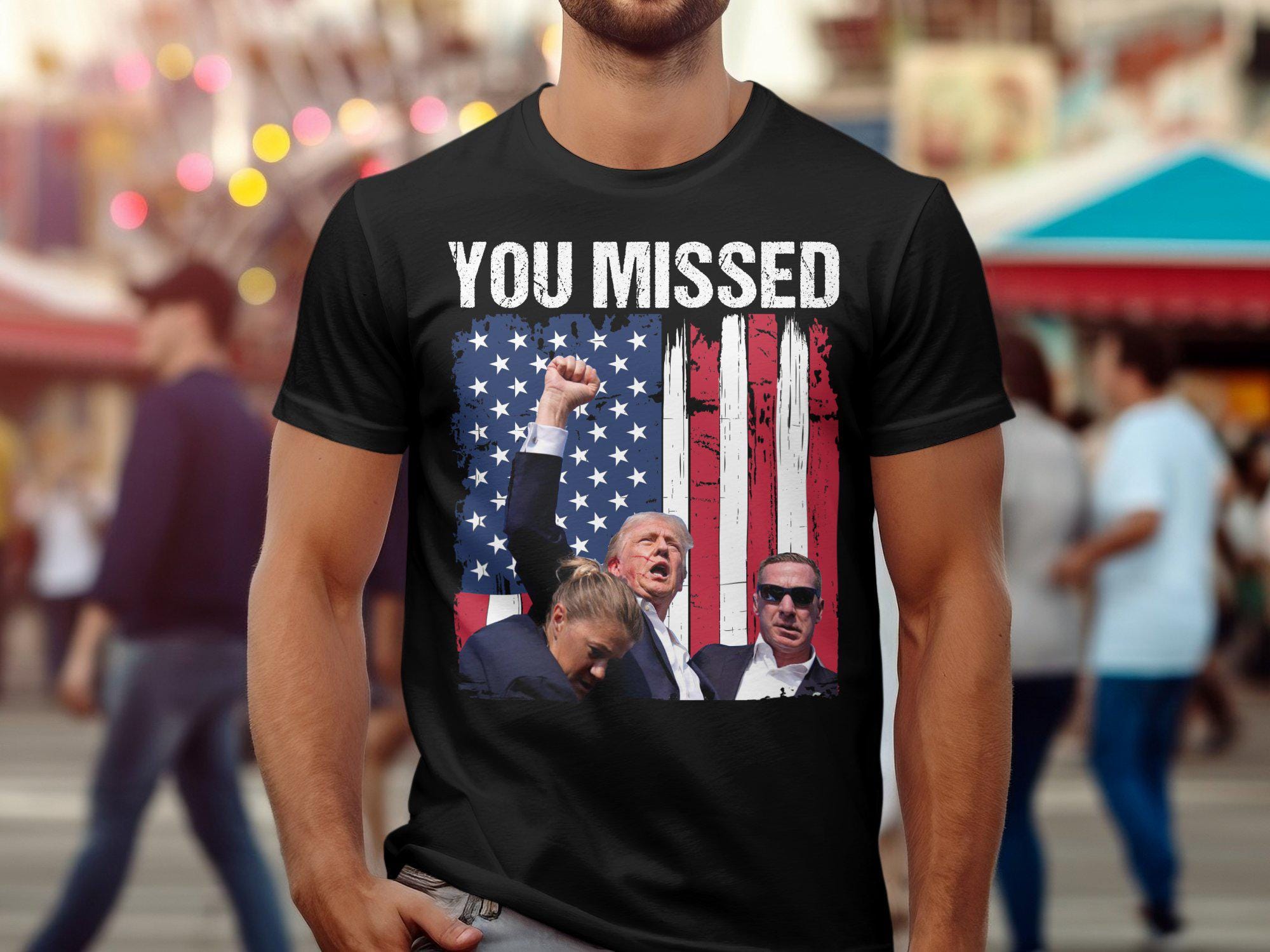 Trump 2024 T-Shirt - President Trump Assassination Attempt Shirt - Trump Fight Tee image 1