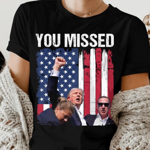 Trump 2024 T-Shirt - President Trump Assassination Attempt Shirt - Trump Fight Tee image 0