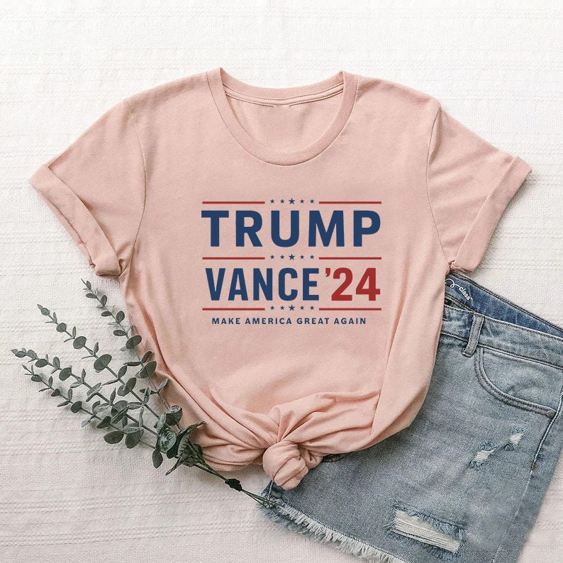 Trump 2024 Shirt | Trump Vance 24 Republican T-Shirt | President Donald Trump Supporter MAGA Tee image 2