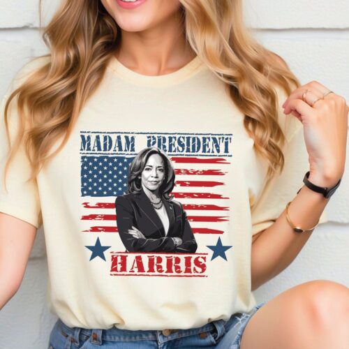 Kamala Harris 2024 Election Shirt | Madam President Unisex Tee | Kamala Harris for President Shirt image 0