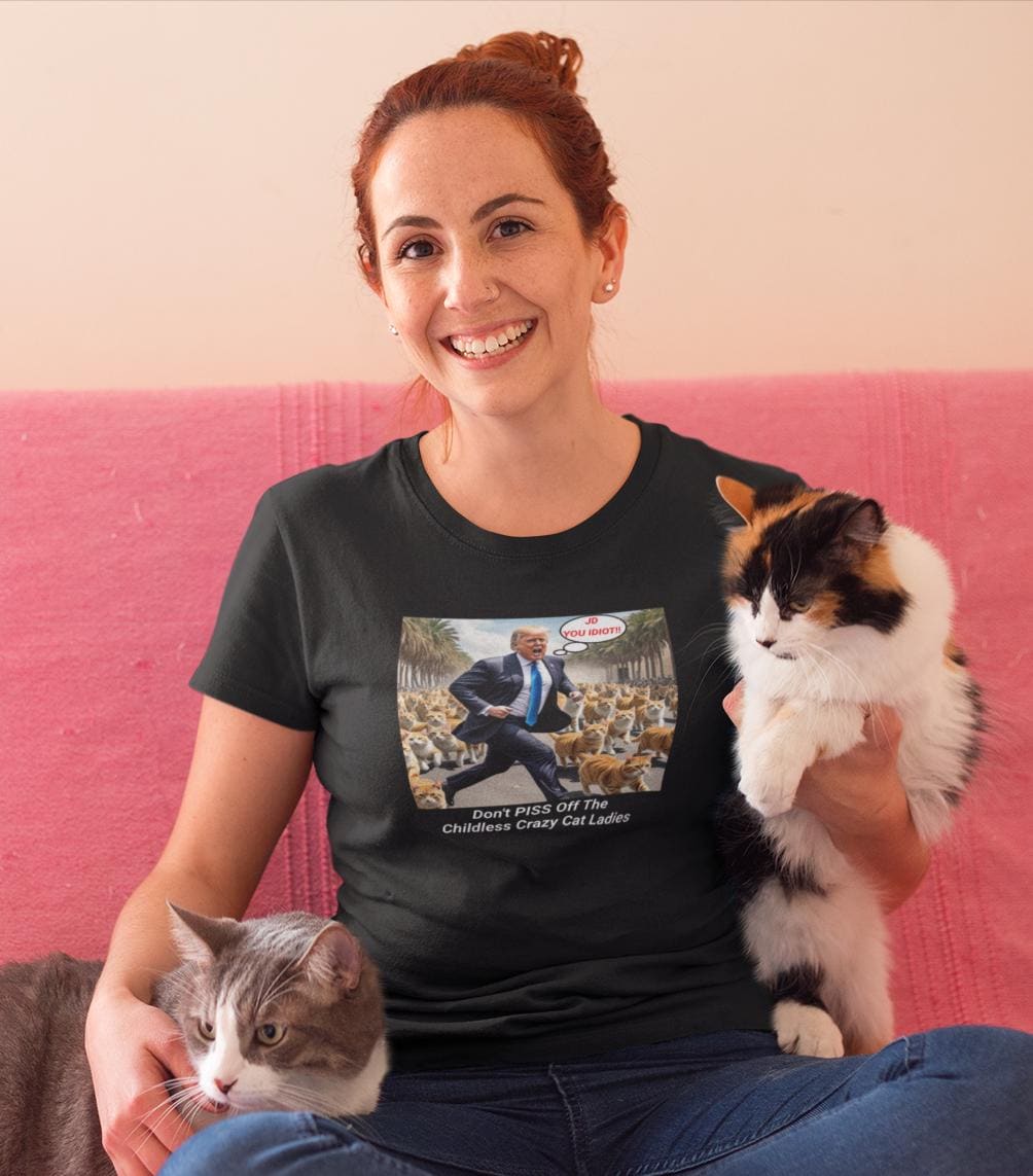 Pro Kamala Harris T-Shirt | Political Satire Anti-Trump Tee | Funny Cat Ladies JD Vance Shirt image 2