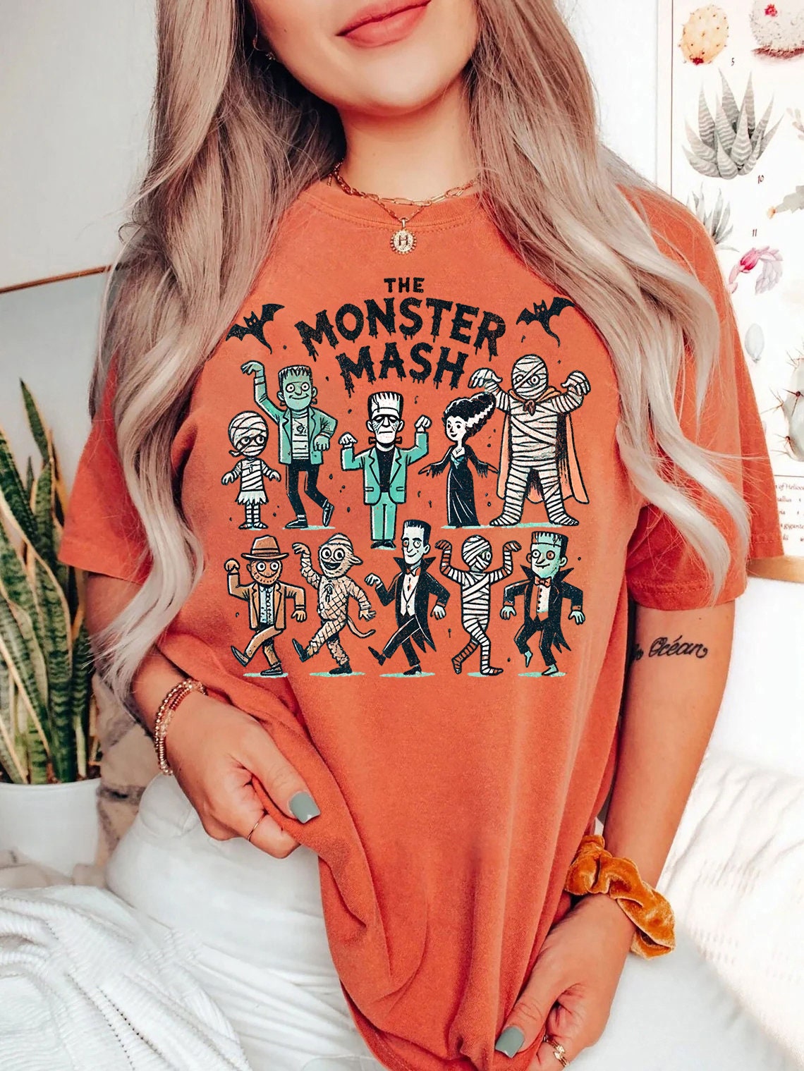 Retro Monster Mash Halloween Shirt | Funny Monster T-Shirt | Trending Halloween Crewneck image 4