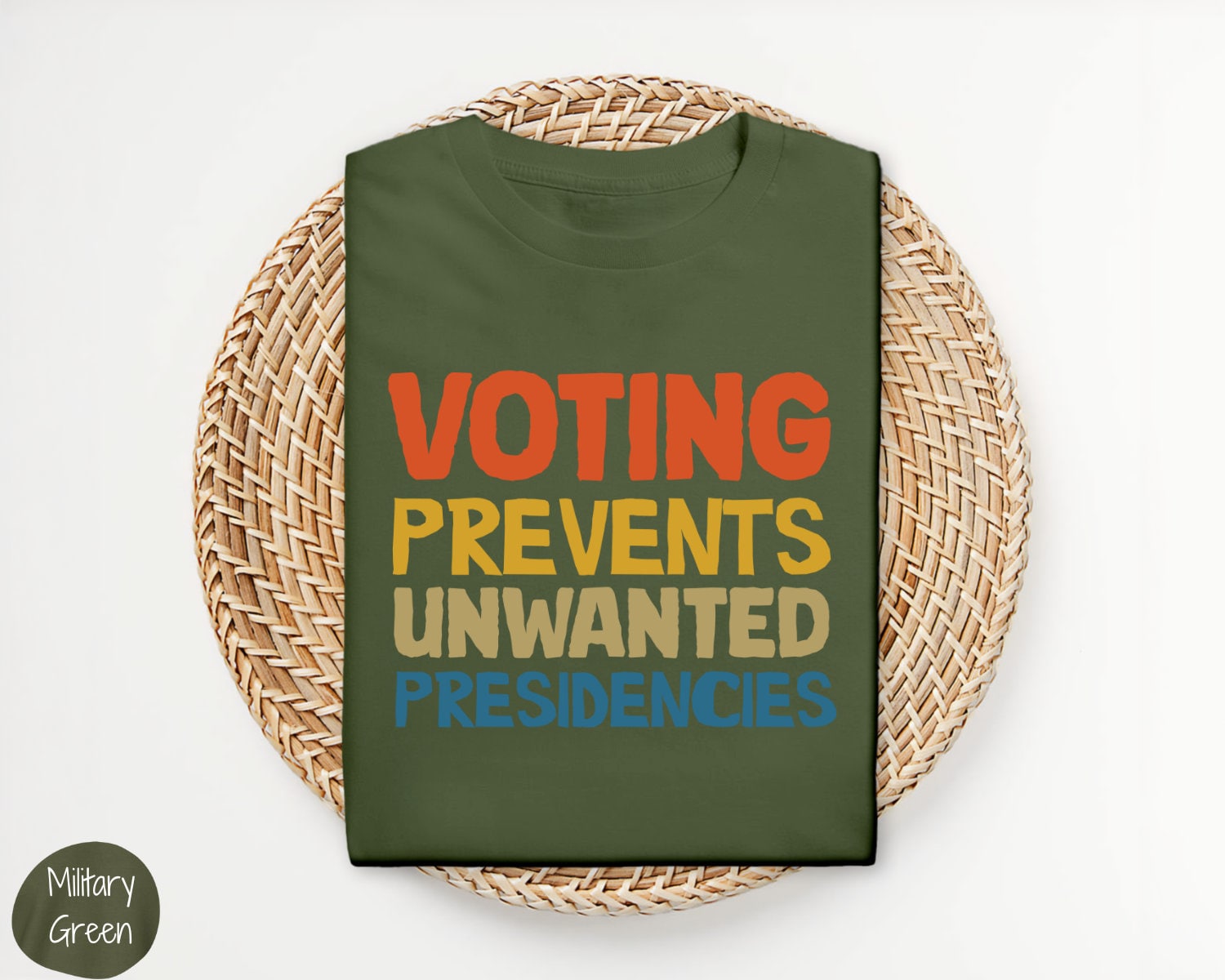 Voting Prevents Unwanted Presidencies T-Shirt 2024 Election Kamala Harris Trump Shirt image 5