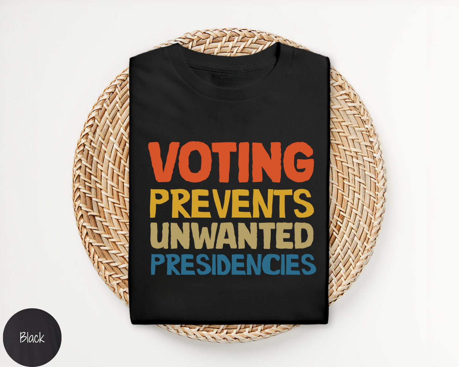 Voting Prevents Unwanted Presidencies T-Shirt 2024 Election Kamala Harris Trump Shirt image 0